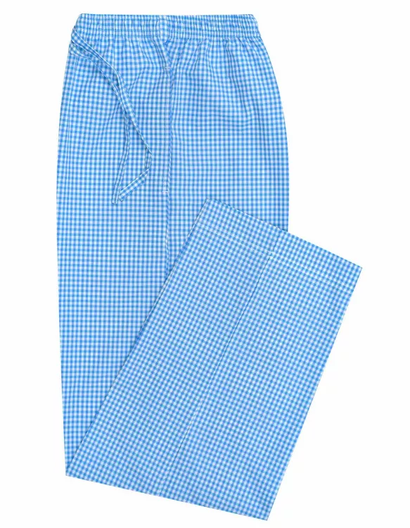 White/Aqua Cross Pocket Woven Pajama