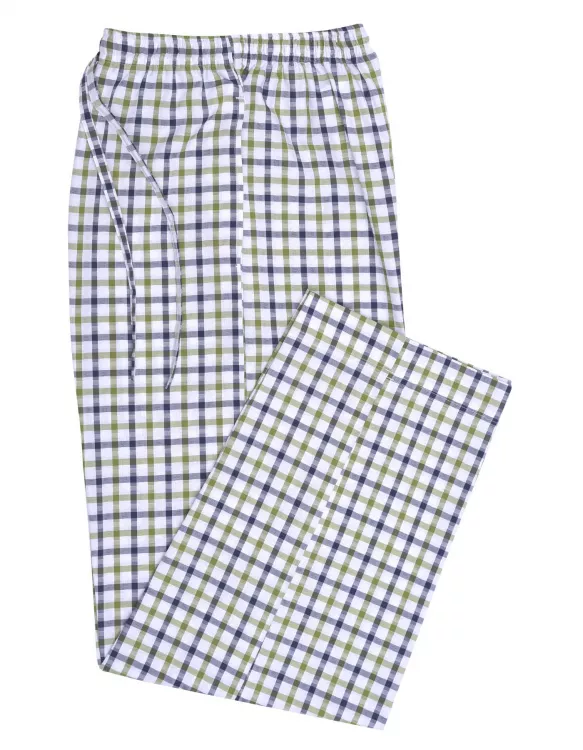 Green/Navy Cross Pocket Woven Pajama