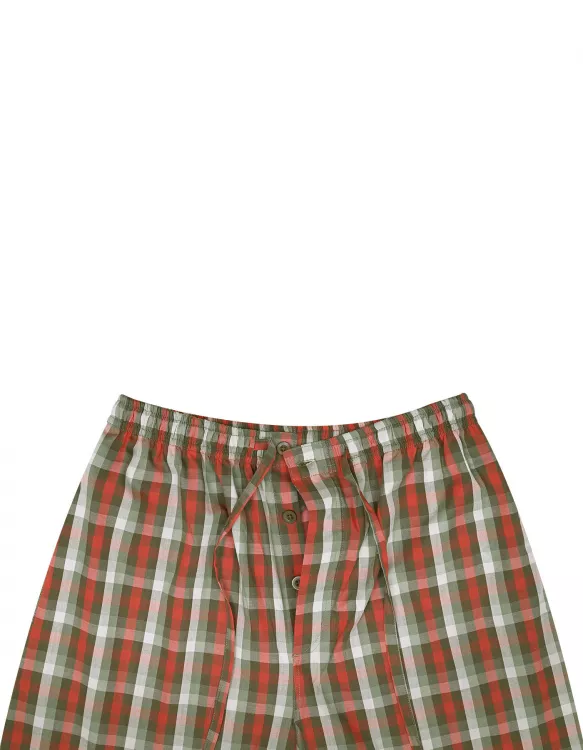 Red/Green Cross Pocket Woven Pajama