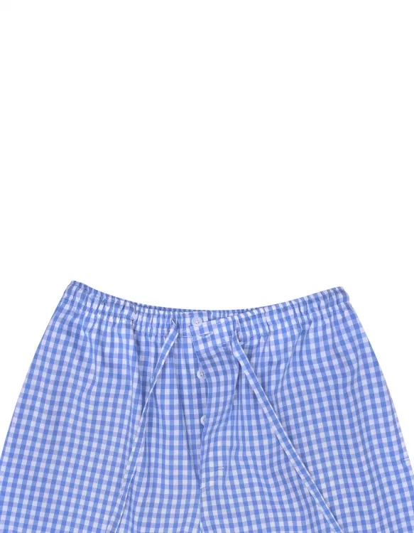 Blue/White Cross Pocket Woven Pajama