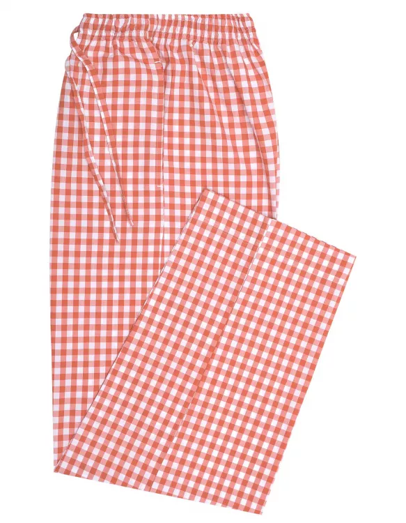 White/Orange Cross Pocket Woven Pajama