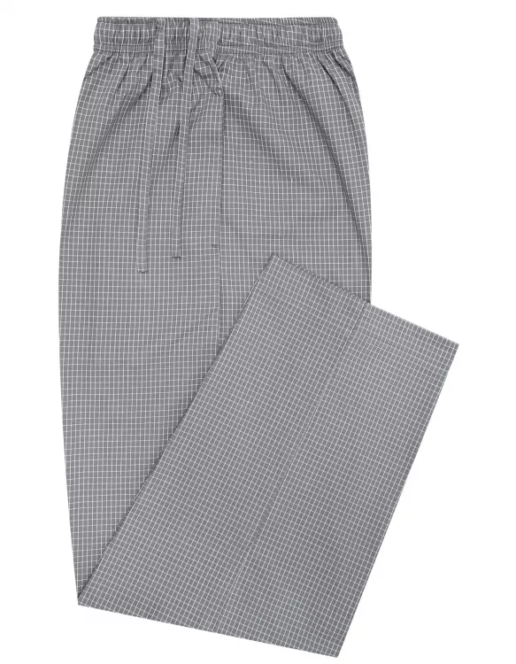 White/Charcoal Cross Pocket Woven Pajama