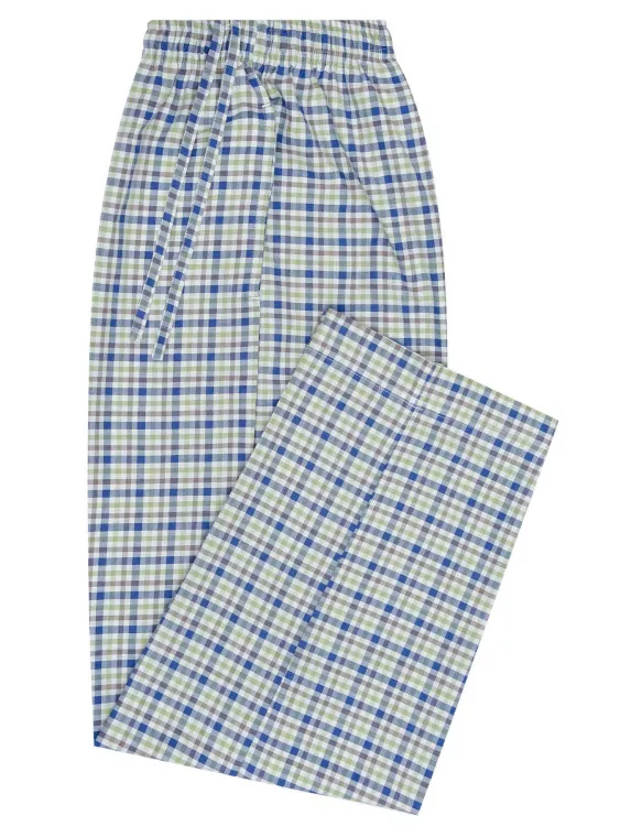 Blue/Green Cross Pocket Woven Pajama