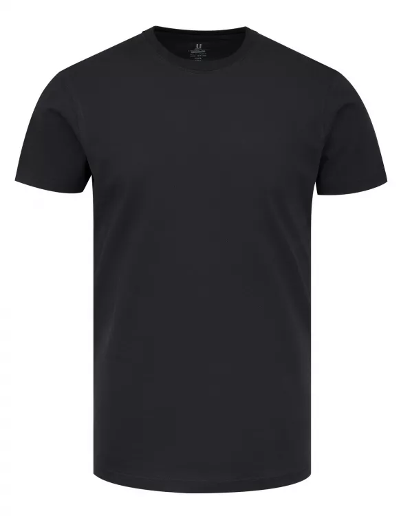 Black Plain T-Shirt Pajama Set Woven