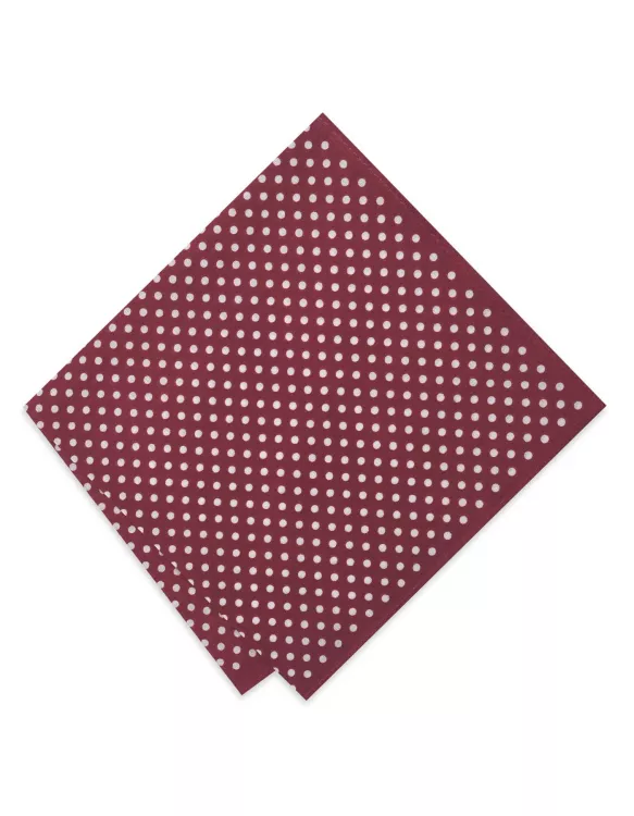 100% Polyester Maroon Pocket Square