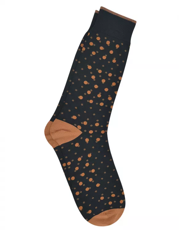 Black/Rust Dotted Sock