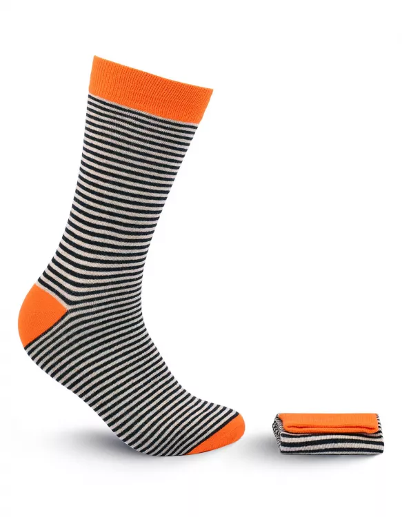 Beige/Brown Stripe Walkees Sock