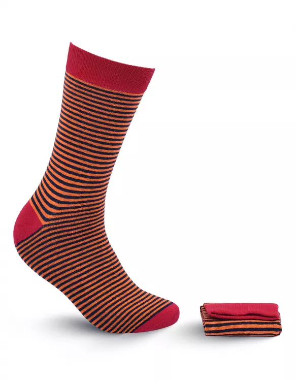 Black/Orange Stripe Walkees Sock