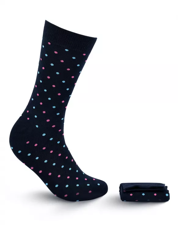 Black/Pink Dotted Walkees Sock