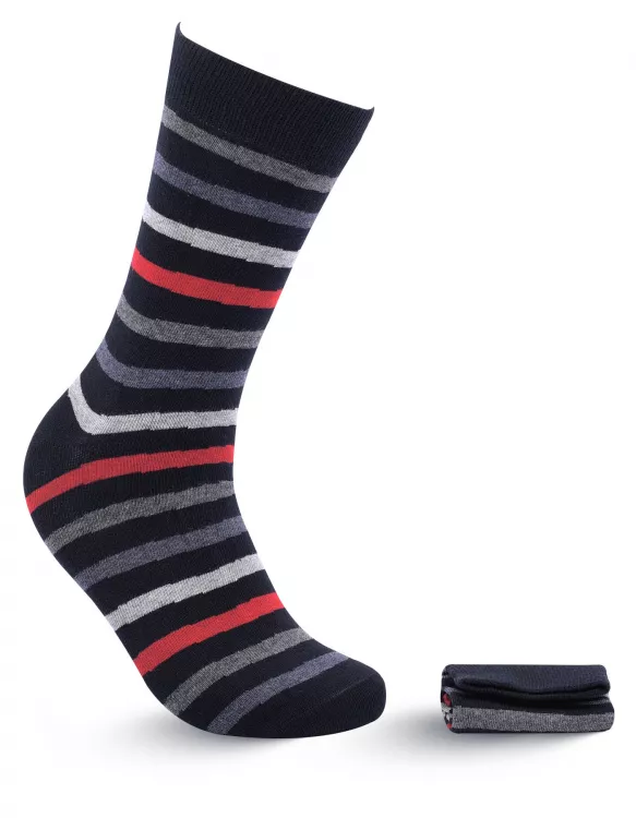 Black/Grey Stripe Walkees Sock