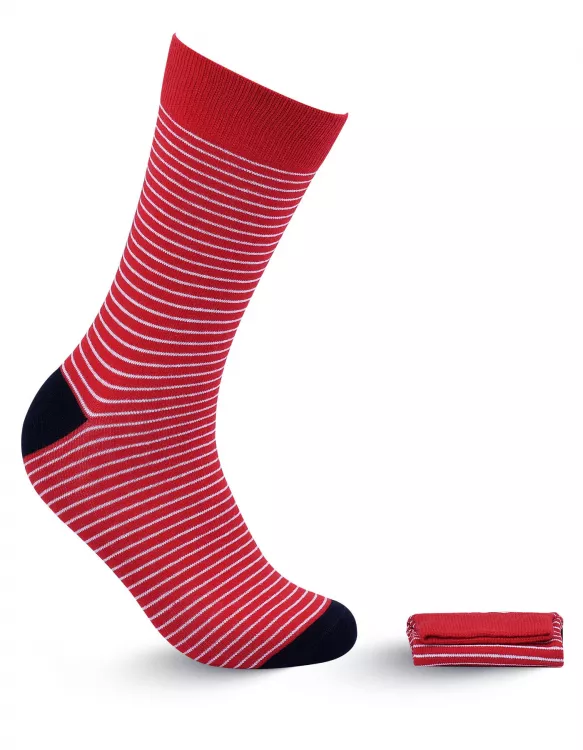 Red/White Stripe Walkees Sock