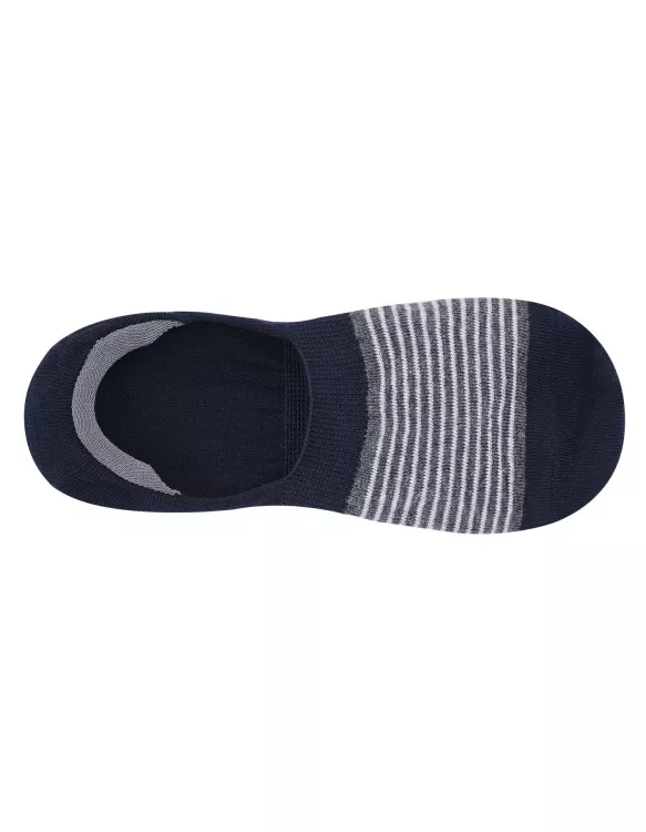 Navy/Grey Stripe Walkees Sock