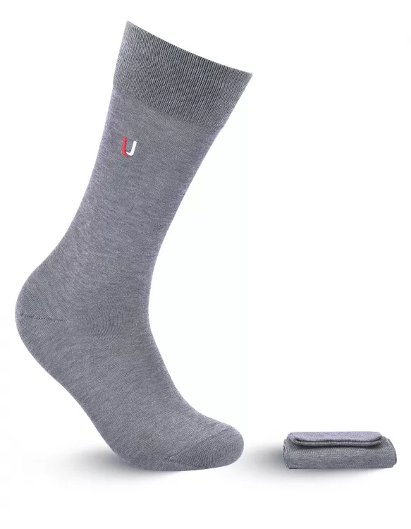 Grey Plain Walkees Sock