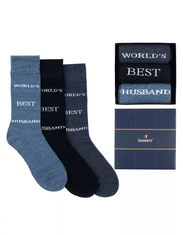 Multi Plain Best Husband Sock