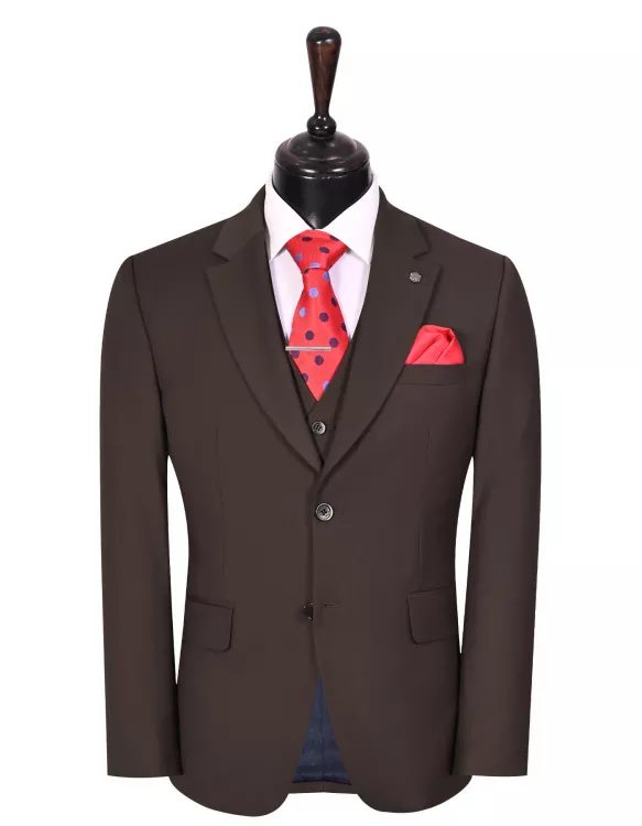 D Brown Plain Suit