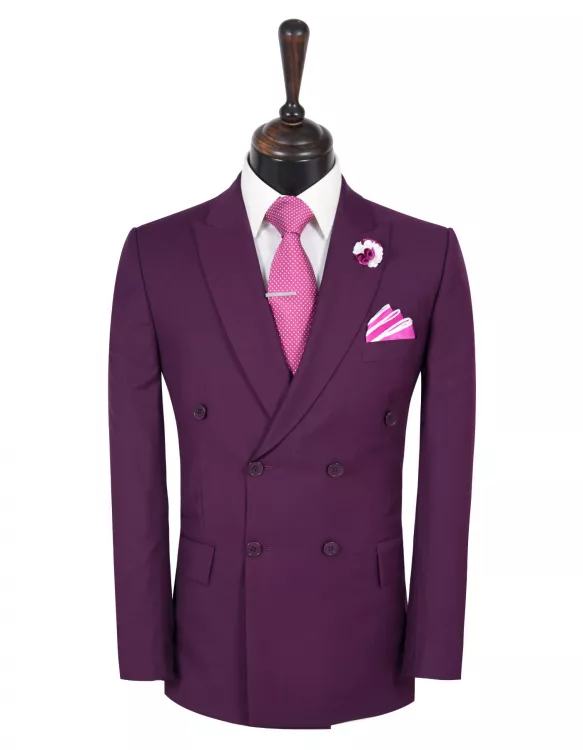 Burgundy Plain Suit