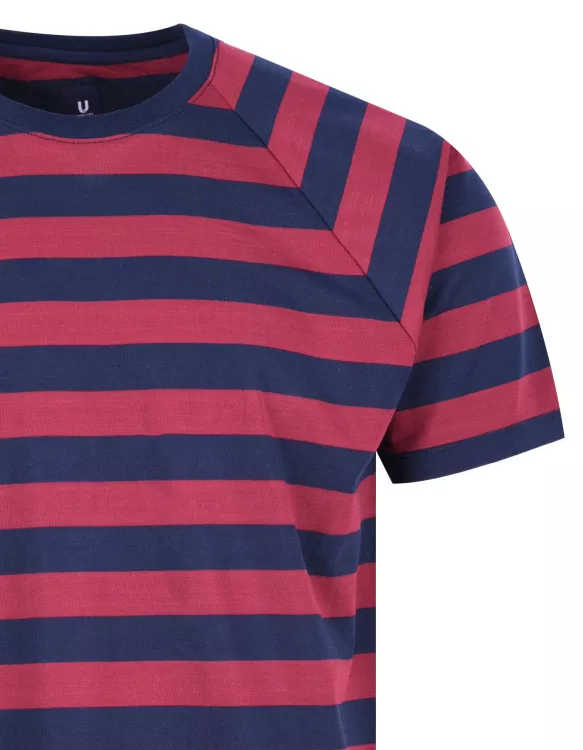 NAVY/RED Cotton T-Shirt