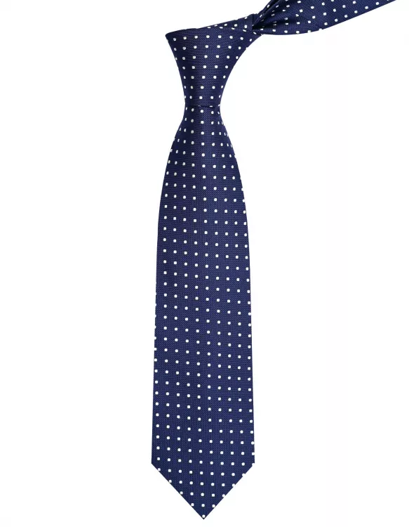 Navy/White Dotted Tie