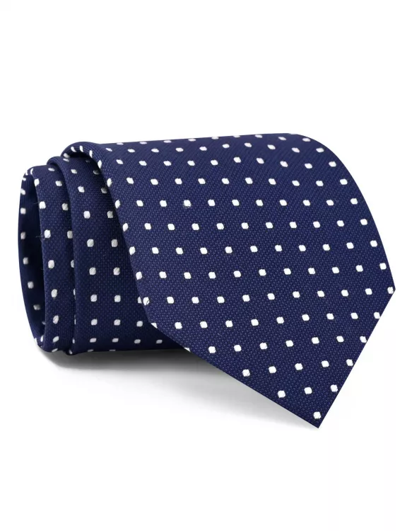 Navy/White Dotted Tie