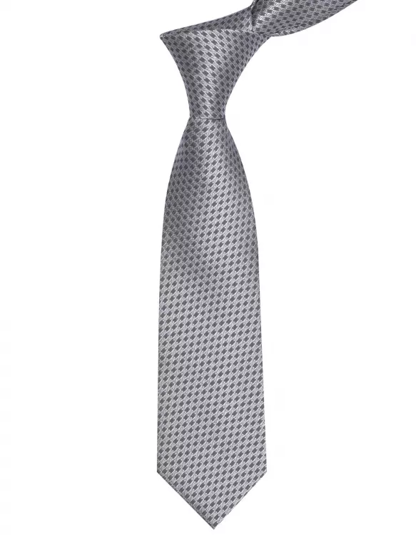 Grey/D Grey Geometric Tie