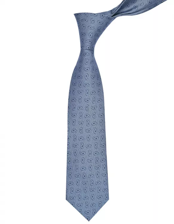 Navy/L Blue Paisley Tie