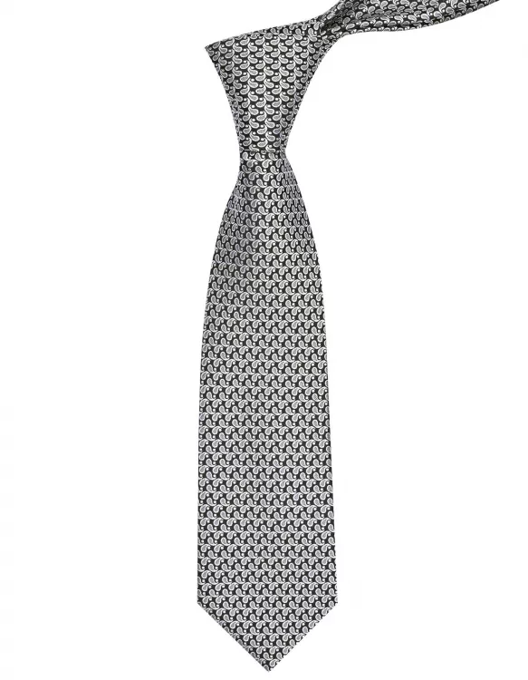 Black/White Paisley Tie