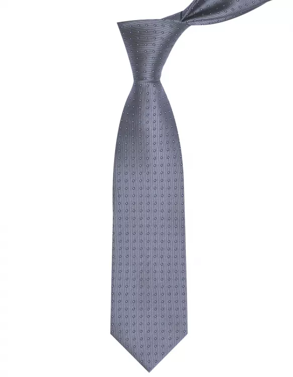 Grey/White Dotted Tie