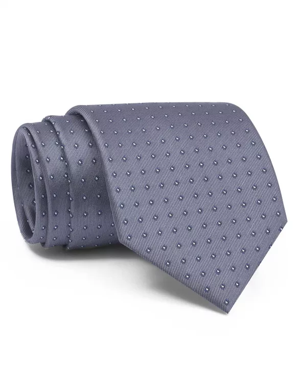Grey/White Dotted Tie
