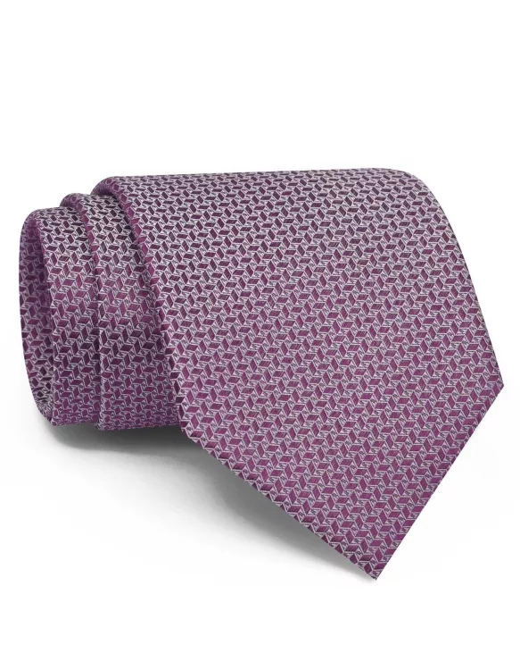 Purple/Silver Texture Tie
