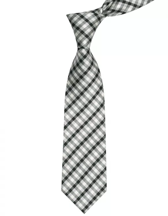 Black/Grey Check Tie