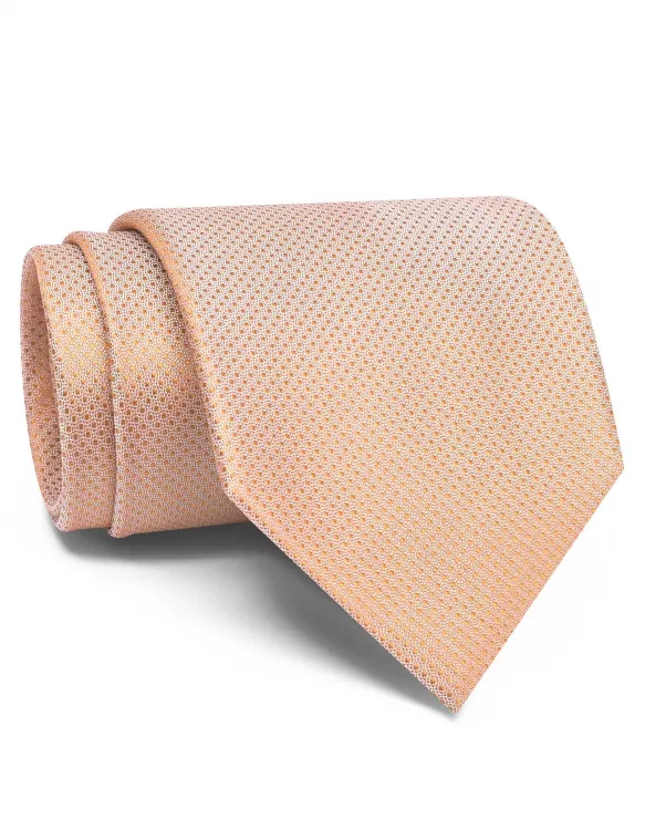 L Peach Paisley Tie