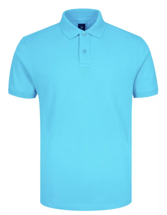 Texture Sky/Blue Half Sleeves Polo T-Shirt
