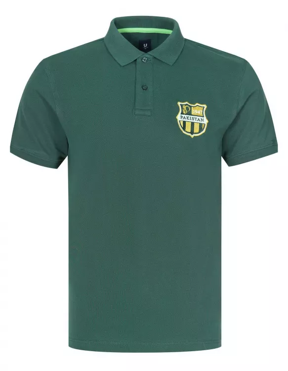 Plain L Green Half Sleeves Polo T-Shirt
