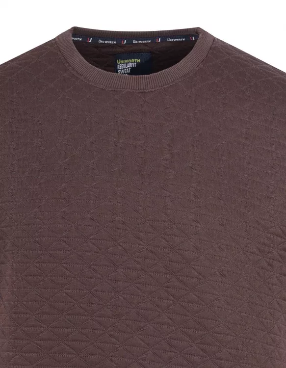 Textured Brown Sweatshirt