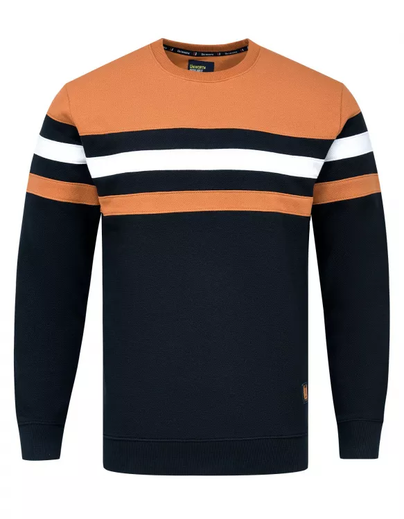 Textured Colorblock Sweatshirt