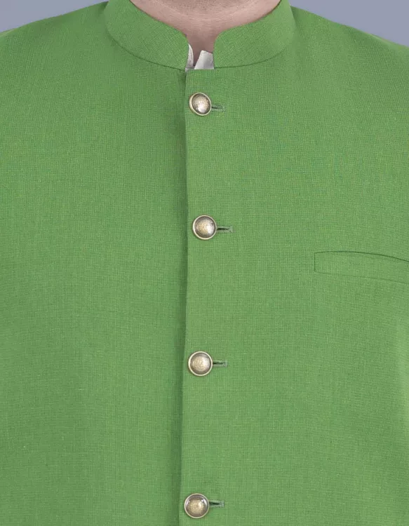 Green Plain Waist Coat