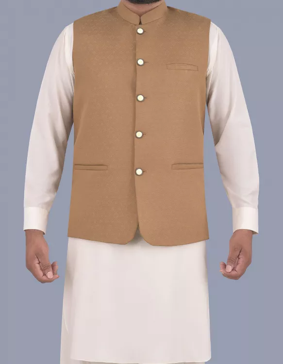 Khaki Plain Waist Coat