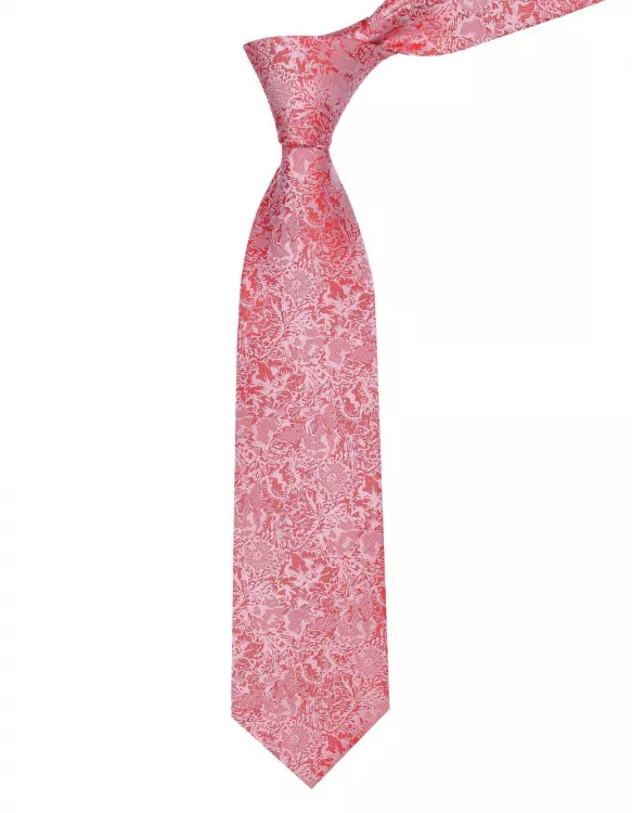 Red Floral Regular Tie