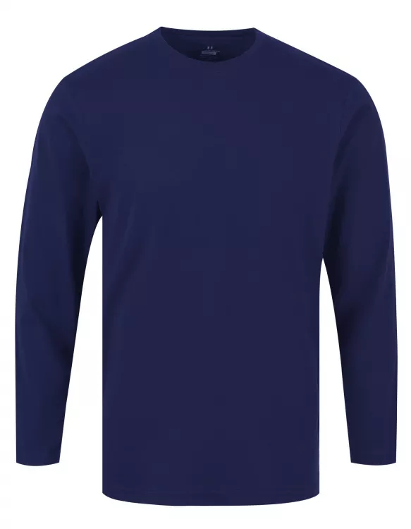 Navy/Charcoal Plain T-Shirt Pajama Set Knit