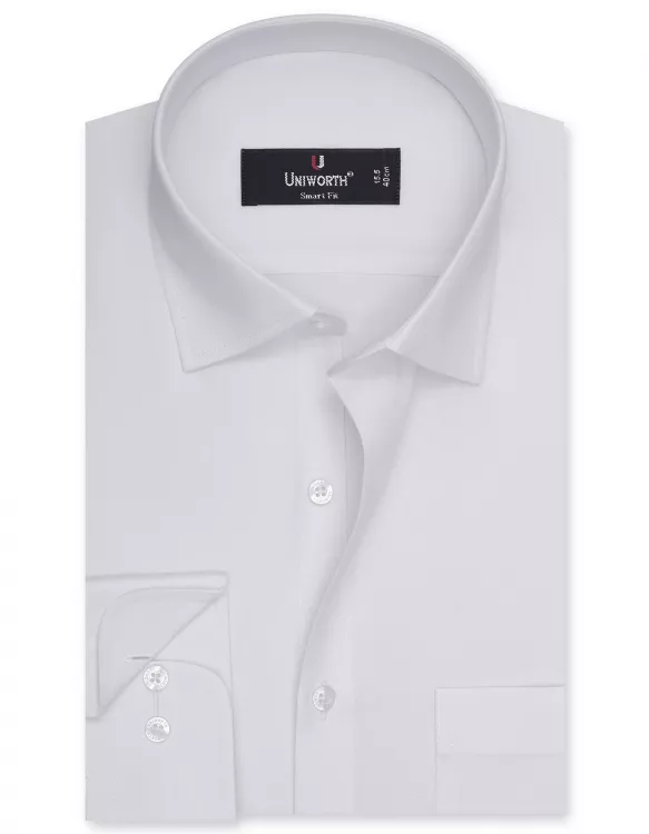 Plain White Tailored Smart Fit Shirt