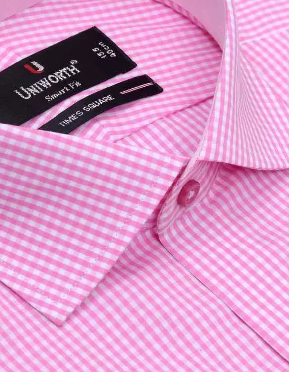 Check White/Pink Smart Fit Shirt