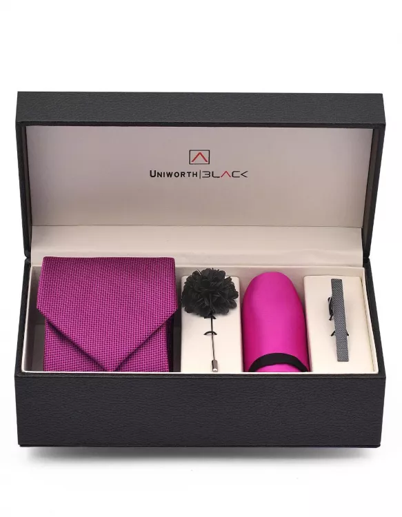 Purple Texture Men Accessories Box