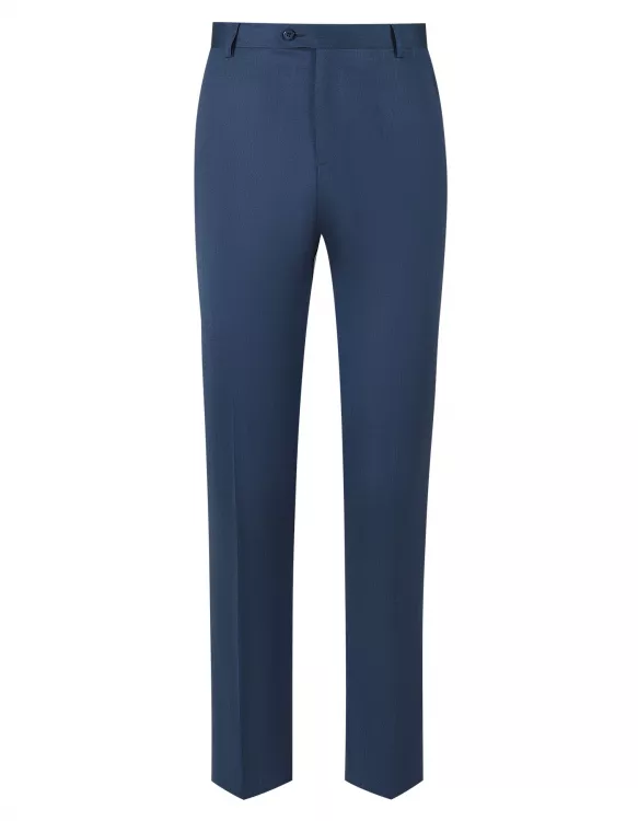 M Blue Plain Formal Trouser Slim Fit