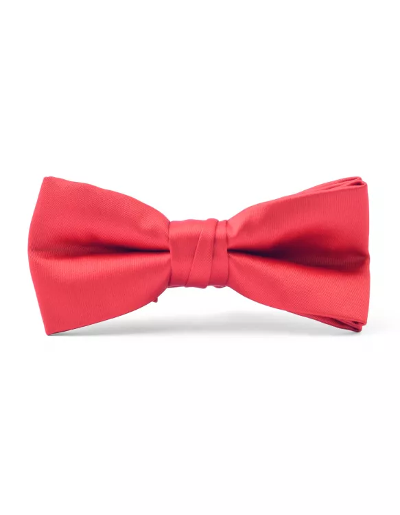 Red Plain Bow Tie