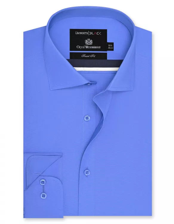 Plain Blue Smart Fit Shirt