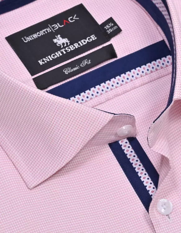 Check L Pink Classic Fit Shirt