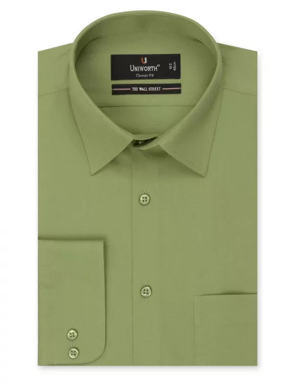 Plain D Olive Classic Fit Shirt