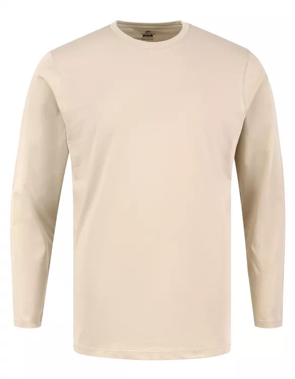 Beige/Brown Plain T-Shirt Pajama Set Knit